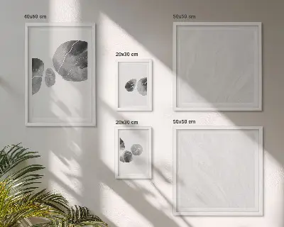Abstract schilderij met verfvlekken set van moderne schilderijen