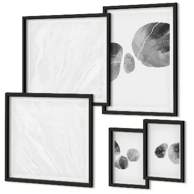 Abstract schilderij met verfvlekken set van moderne schilderijen