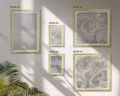 Wanddecoratie compositie met versleten texturen in moderne stijl