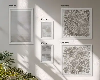 Wanddecoratie compositie met versleten texturen in moderne stijl