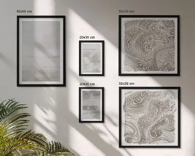 Wanddecoratie compositie met versleten texturen in moderne stijl