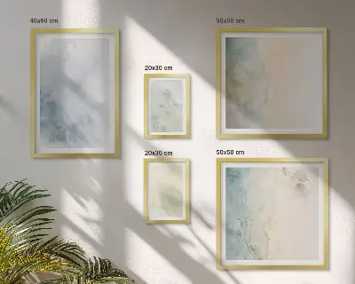 Moderne schilderijen set met pastel aquarelverf op canvas
