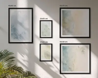 Moderne schilderijen set met pastel aquarelverf op canvas