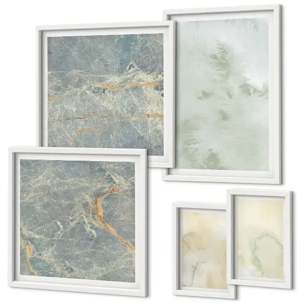 Wanddecoratie met aquareltexturen pasteltinten