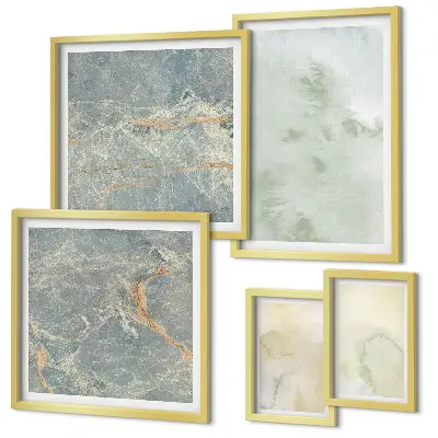 Wanddecoratie met aquareltexturen pasteltinten