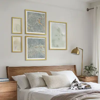 Wanddecoratie met aquareltexturen pasteltinten