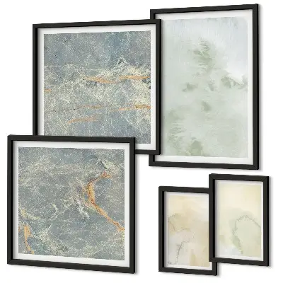 Wanddecoratie met aquareltexturen pasteltinten