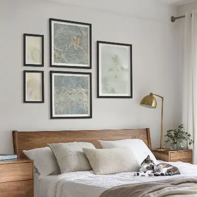 Wanddecoratie met aquareltexturen pasteltinten