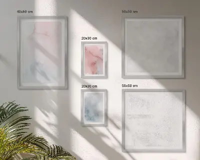 Wanddecoratie compositie met pastelkleurige aquareltexturen