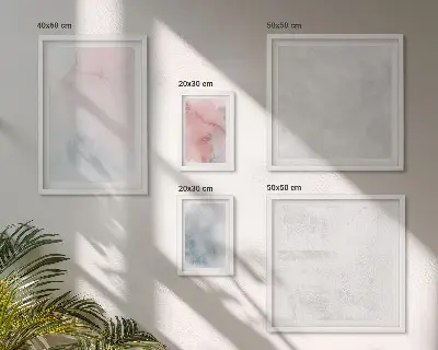 Wanddecoratie compositie met pastelkleurige aquareltexturen