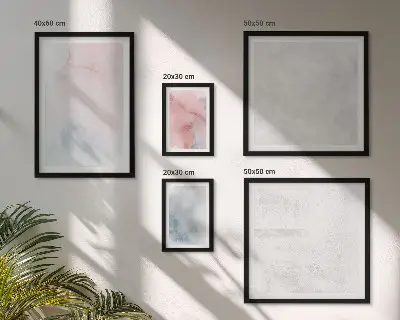 Wanddecoratie compositie met pastelkleurige aquareltexturen