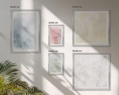 Moderne schilderijen set met pastel aquarelverf op canvas