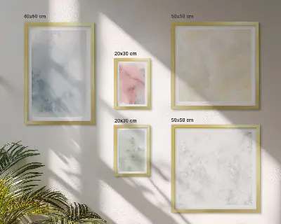 Moderne schilderijen set met pastel aquarelverf op canvas