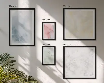Moderne schilderijen set met pastel aquarelverf op canvas