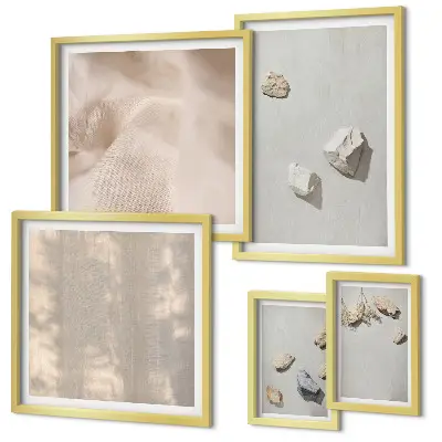 Gallery wall boho stranddecoraties van steen