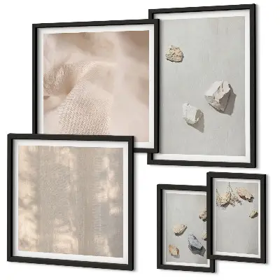 Gallery wall boho stranddecoraties van steen
