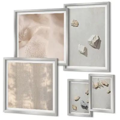 Gallery wall boho stranddecoraties van steen