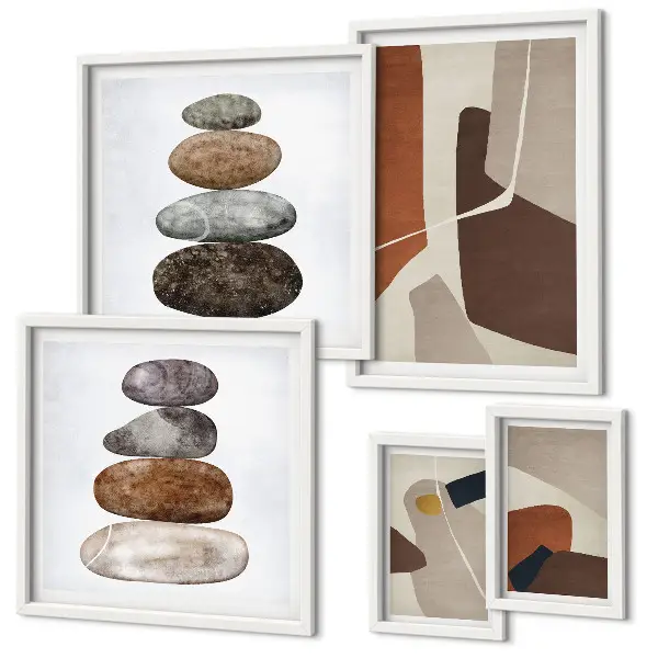 Abstracte boho wanddecoratie artistieke compositie