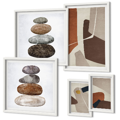Wanddecoratie compositie Abstracte boho nieuwe kunst