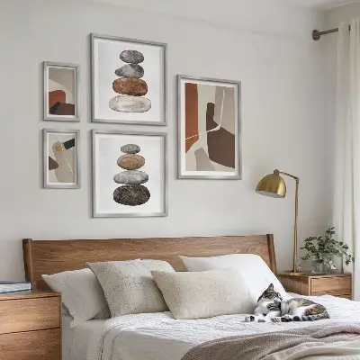 Abstracte boho wanddecoratie artistieke compositie