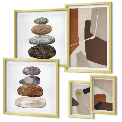 Abstracte boho wanddecoratie artistieke compositie