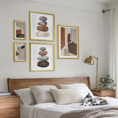 Wanddecoratie compositie Abstracte boho nieuwe kunst