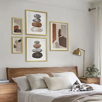 Abstracte boho wanddecoratie artistieke compositie