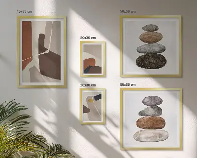 Abstracte boho wanddecoratie artistieke compositie