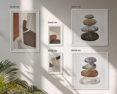 Abstracte boho wanddecoratie artistieke compositie