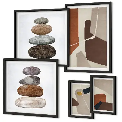 Abstracte boho wanddecoratie artistieke compositie