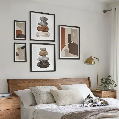Abstracte boho wanddecoratie artistieke compositie