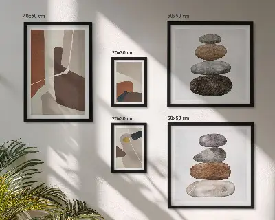 Abstracte boho wanddecoratie artistieke compositie