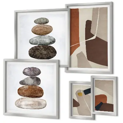 Abstracte boho wanddecoratie artistieke compositie