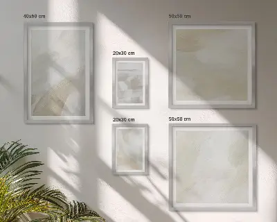 Moderne schilderijenset abstracte kunst met kwaststreken