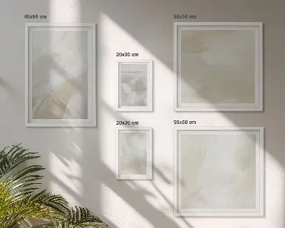 Moderne schilderijenset abstracte kunst met kwaststreken