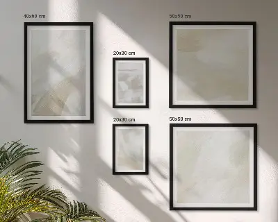Moderne schilderijenset abstracte kunst met kwaststreken