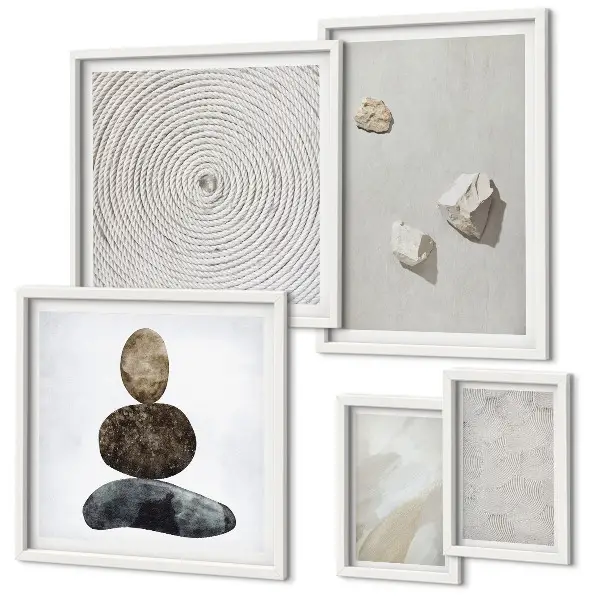 Moderne zandstenen verf voor een gallery wall