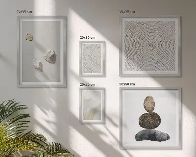 Moderne zandstenen verf voor een gallery wall