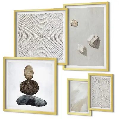 Moderne zandstenen verf voor een gallery wall