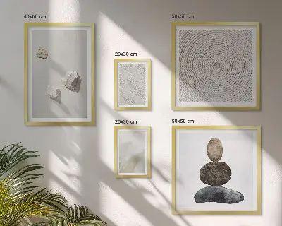 Moderne zandstenen verf voor een gallery wall