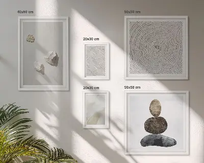 Moderne zandstenen verf voor een gallery wall