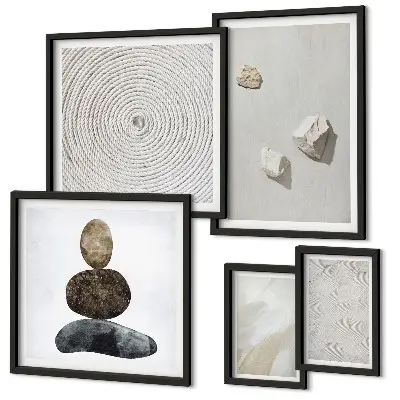 Moderne zandstenen verf voor een gallery wall