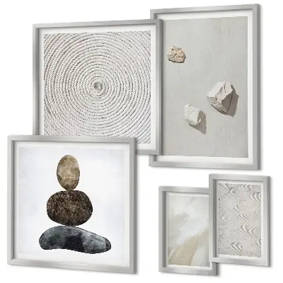Moderne zandstenen verf voor een gallery wall