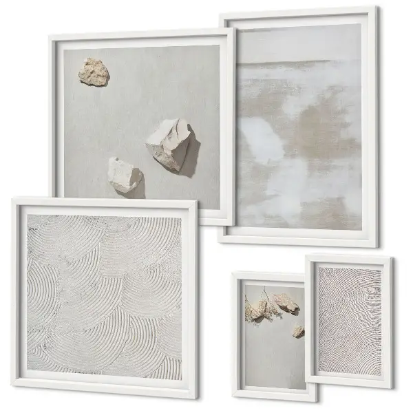 Wanddecoratie compositie Zandsteen boho textuur