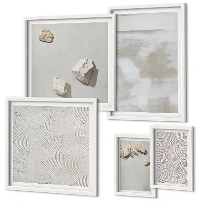 Wanddecoratie compositie Zandsteen boho textuur
