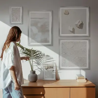 Wanddecoratie compositie Zandsteen boho textuur
