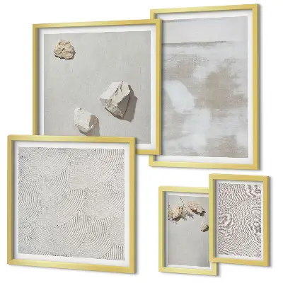 Wanddecoratie compositie Zandsteen boho textuur
