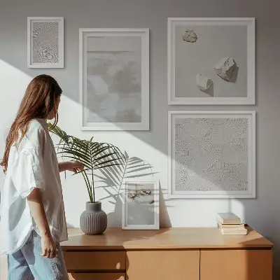 Wanddecoratie compositie Zandsteen boho textuur