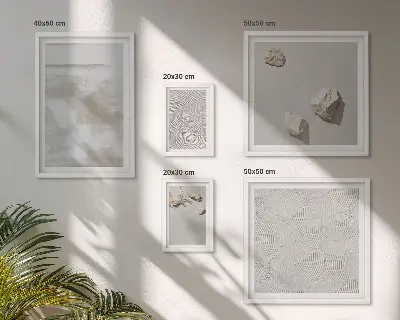 Wanddecoratie compositie Zandsteen boho textuur