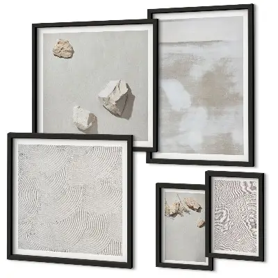 Wanddecoratie compositie Zandsteen boho textuur